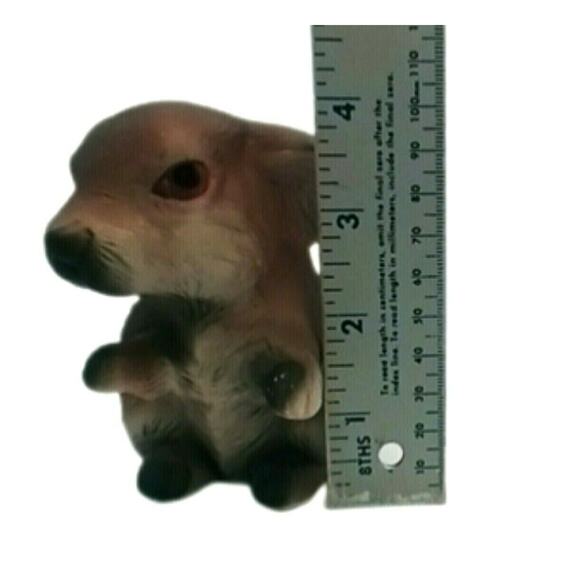 Vintage Bunny Rabbit Figurine Rustic Woodland Farmhouse Easter Cabin Decor - Picture 6 of 9
